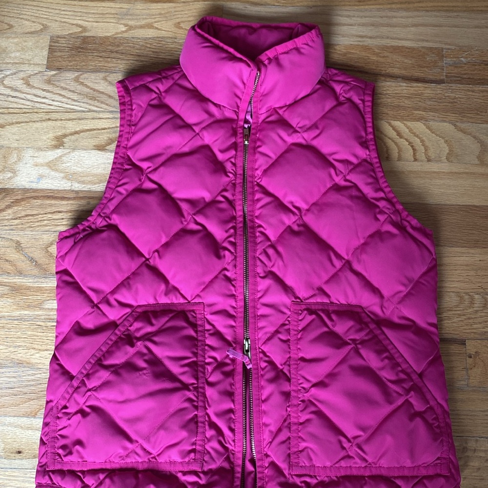 JCrew Down Puffer Vest Pink S